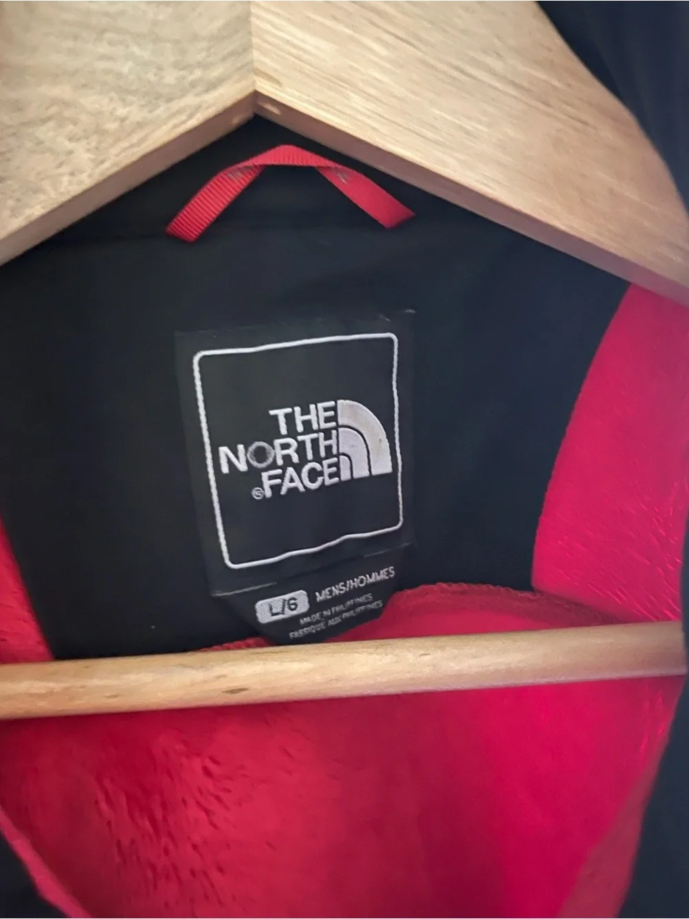 The North Face Red and Black Fleece-Lined Jacket